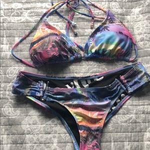 Volcom bikini. Size Small. Multi-colored